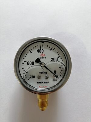 Çap 100 Alt Çıkış Gliserinli Vakummetre - 1