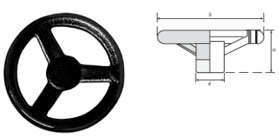 EDV2 SERİSİ Döküm Makina Çarkları (Siyah Boyalı) - 1