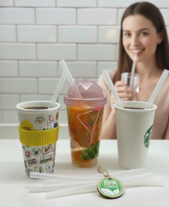 Gıda Sınıfı Silikon Yumuşak Pipet Seti - 4lü Paket - 5