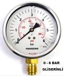 Çap 63 Alt Çıkış Gliserinli Manometre - 5