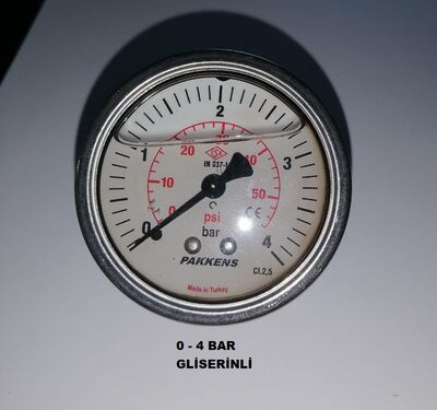 Çap 50 Arka Çıkış Pano Tip Gliserinli Manometre - 3