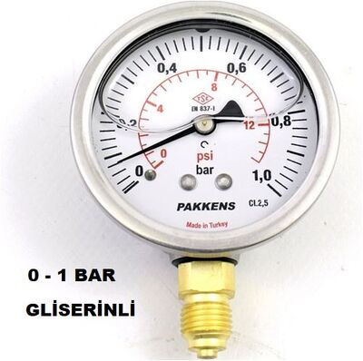 Çap 100 Alt Çıkış Gliserinli Manometre - 1