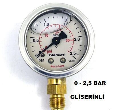 Çap 100 Alt Çıkış Gliserinli Manometre - 3