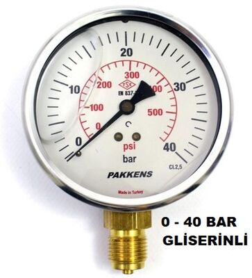Çap 100 Alt Çıkış Gliserinli Manometre - 9