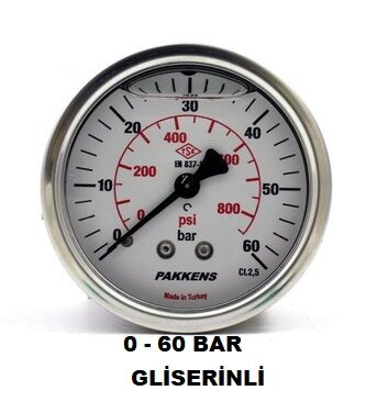 Çap 100 Arka Çıkış Gliserinli Manometre - 10