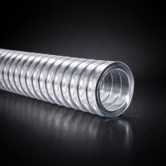 Çelik Telli Şeffaf PVC Hortum