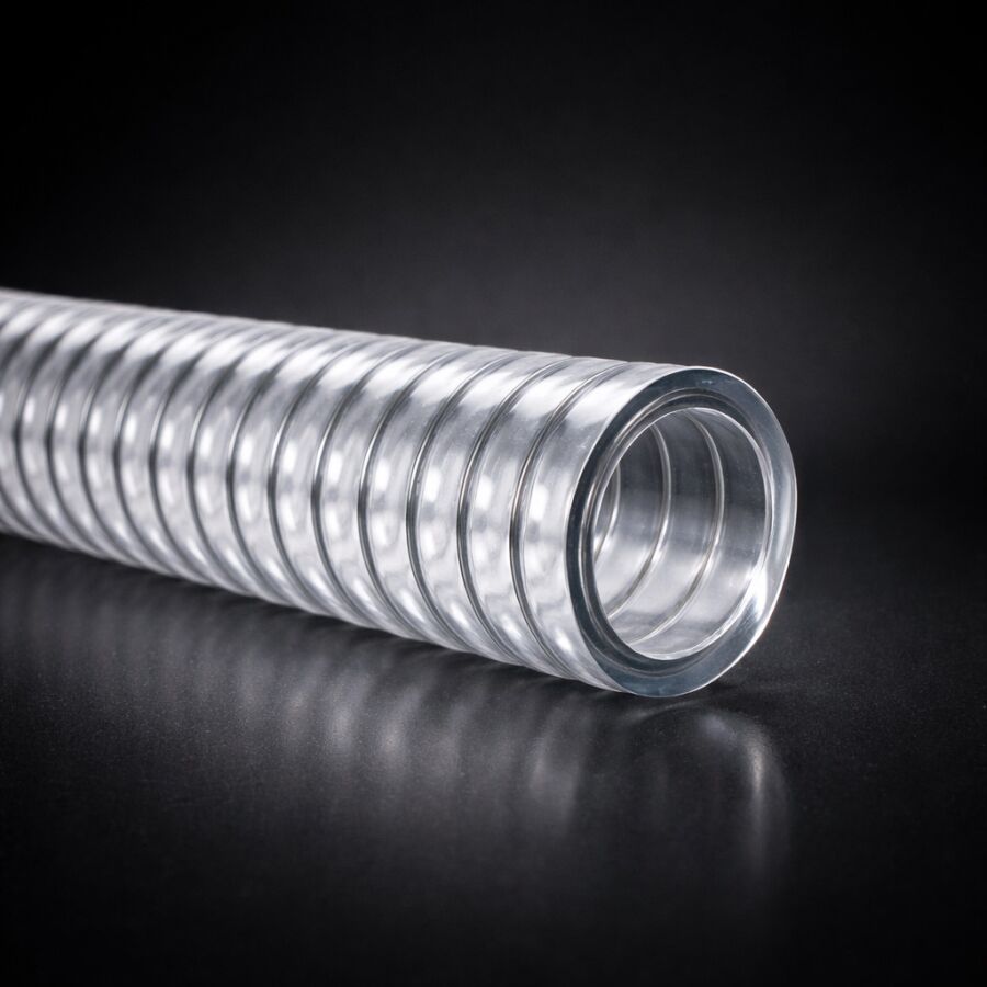 Çelik Telli Şeffaf PVC Hortum - 1